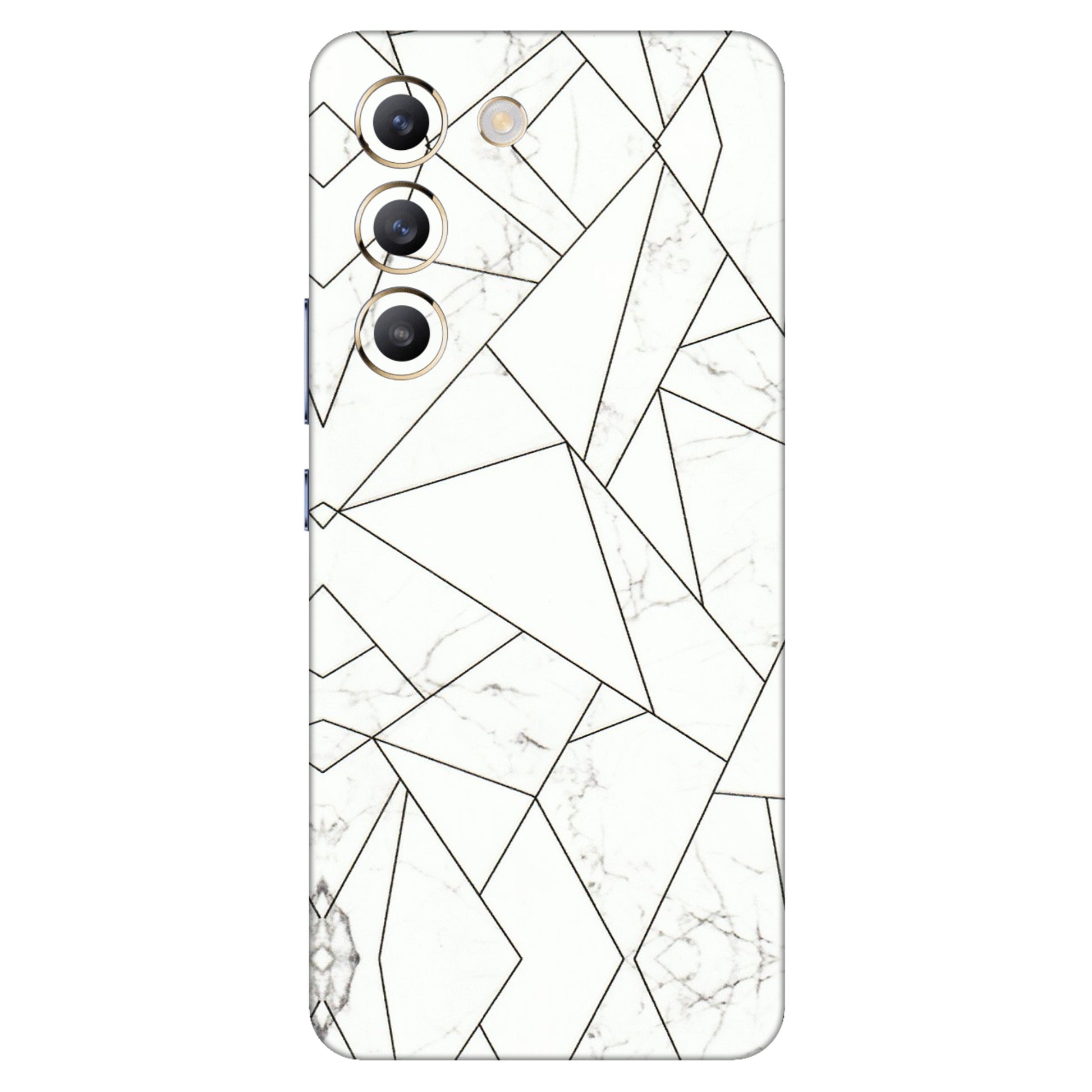 VIVO Z/V/X/T/U/S Series Phone Skins (All Models) - Luxury White Marble Effect - 3D Embossed Finish (L-168) Vivo T3 (5G)