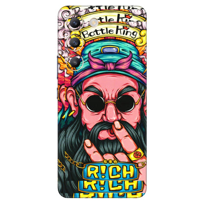VIVO Z/V/X/T/U/S Series Phone Skins (All Models) - Battle King Dude Face - 3D Embossed Finish (L-178) Vivo T3 (5G)