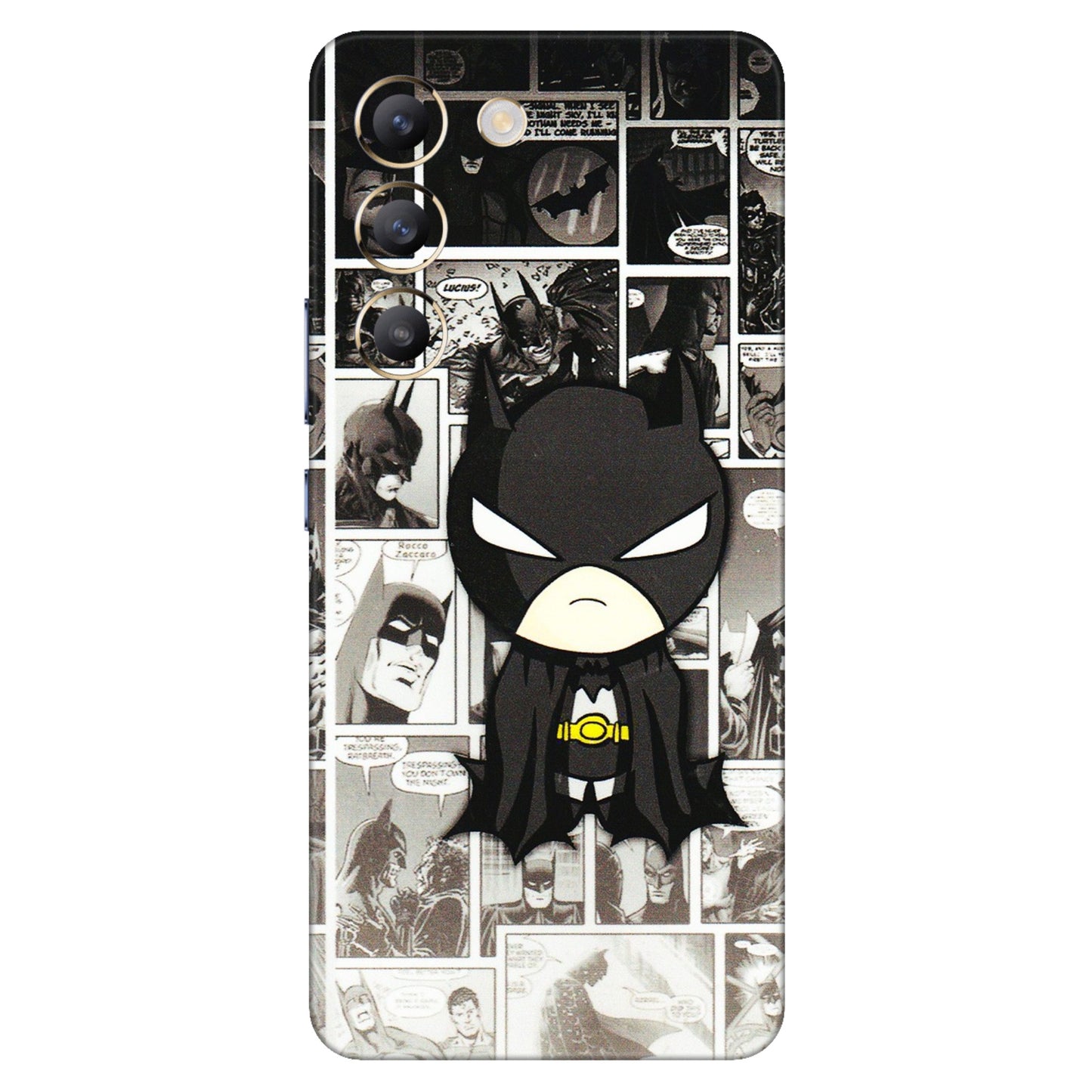 VIVO Z/V/X/T/U/S Series Phone Skins (All Models) - Toon Batman - 3D Embossed Finish (L-182) Vivo T3 (5G)