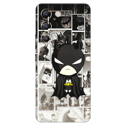 VIVO Z/V/X/T/U/S Series Phone Skins (All Models) - Toon Batman - 3D Embossed Finish (L-182) Vivo T3 (5G)