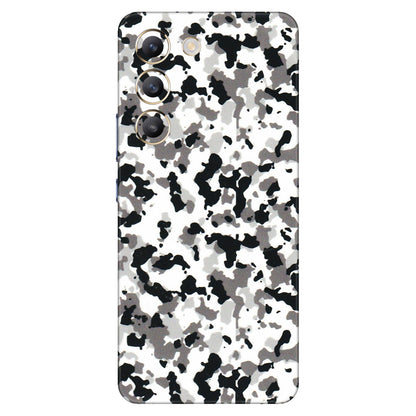 VIVO Z/V/X/T/U/S Series Phone Skins (All Models) - White Black Camouflage - 3D Embossed Finish (L-18) Vivo T3 (5G)