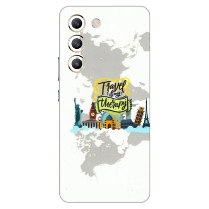 VIVO Z/V/X/T/U/S Series Phone Skins (All Models) - Travel Therapy - 3D Embossed Finish (L-199) Vivo T3 (5G)