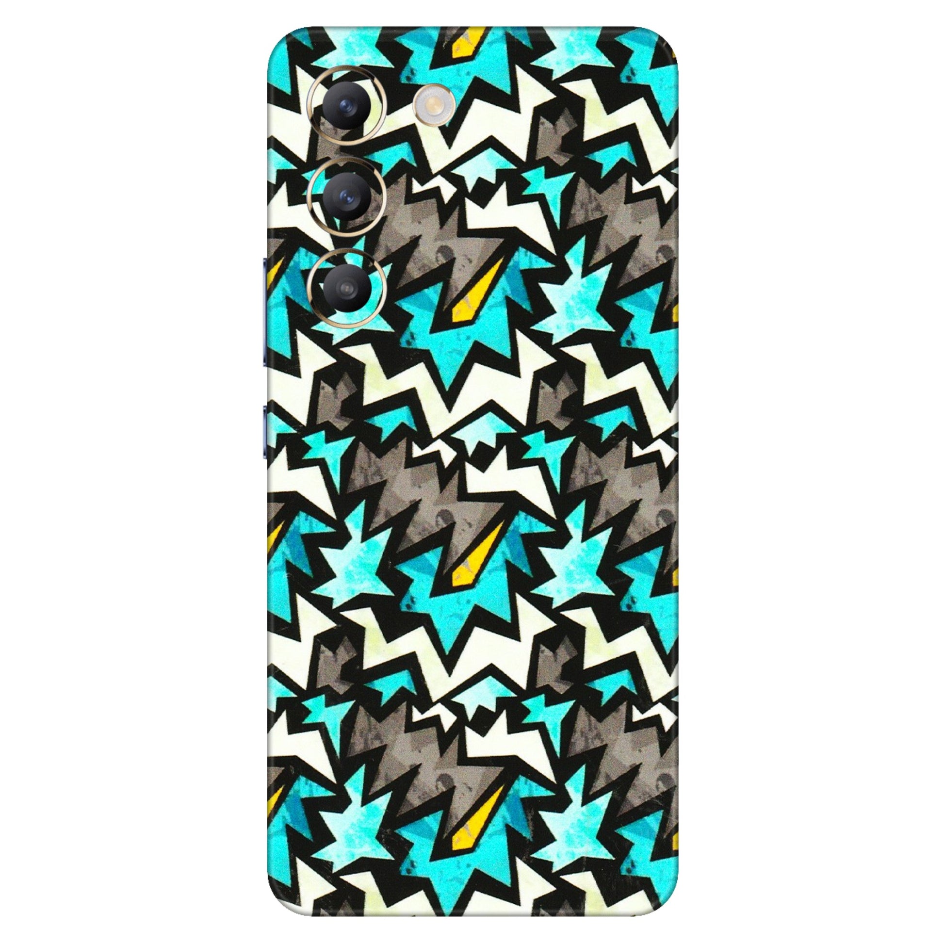 VIVO Z/V/X/T/U/S Series Phone Skins (All Models) - Funky Zig Zag - 3D Embossed Finish (L-223) Vivo T3 (5G)