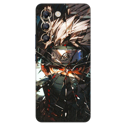 VIVO Z/V/X/T/U/S Series Phone Skins (All Models) - Kakashi Shattered Glass Effect - 3D Embossed Finish (L-237) Vivo T3 (5G)