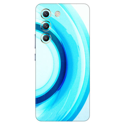 VIVO Z/V/X/T/U/S Series Phone Skins (All Models) - The Blue Curve - 3D Embossed Finish (L-244) Vivo T3 (5G)