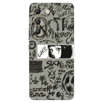 VIVO Z/V/X/T/U/S Series Phone Skins (All Models) - Never Have Love Anime - 3D Embossed Finish (L-260) Vivo T3 (5G)
