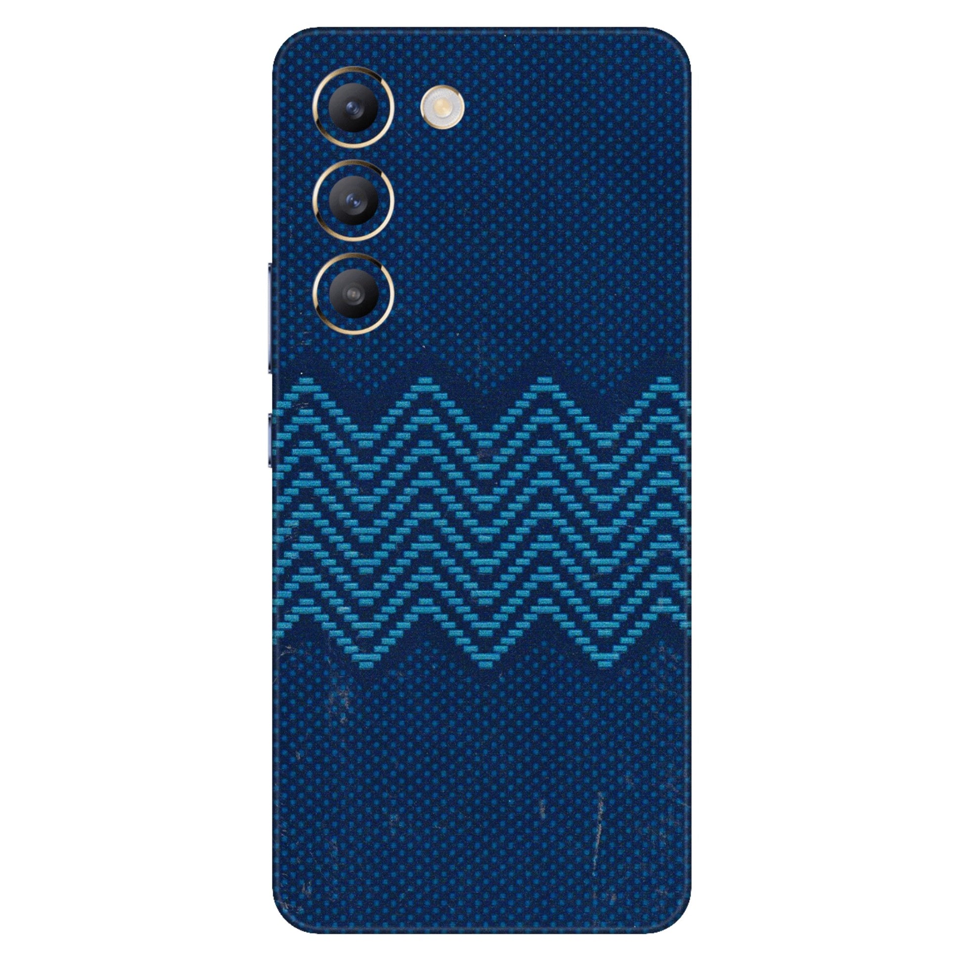 VIVO Z/V/X/T/U/S Series Phone Skins (All Models) - Blue Sober Waves - 3D Embossed Finish (L-306) Vivo T3 (5G)