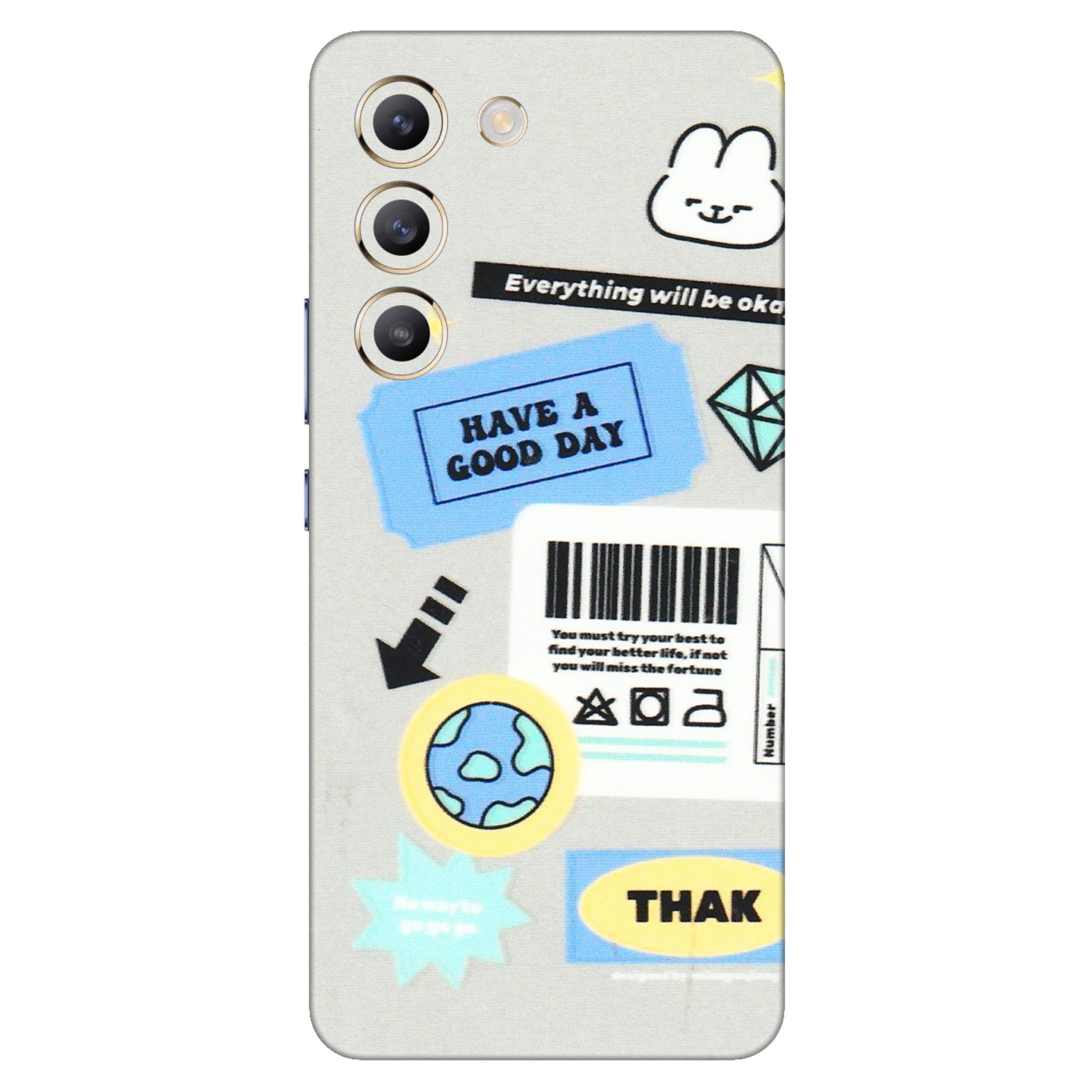 VIVO Z/V/X/T/U/S Series Phone Skins (All Models) - Will Be Okay Design - 3D Embossed Finish (L-316) Vivo T3 (5G)