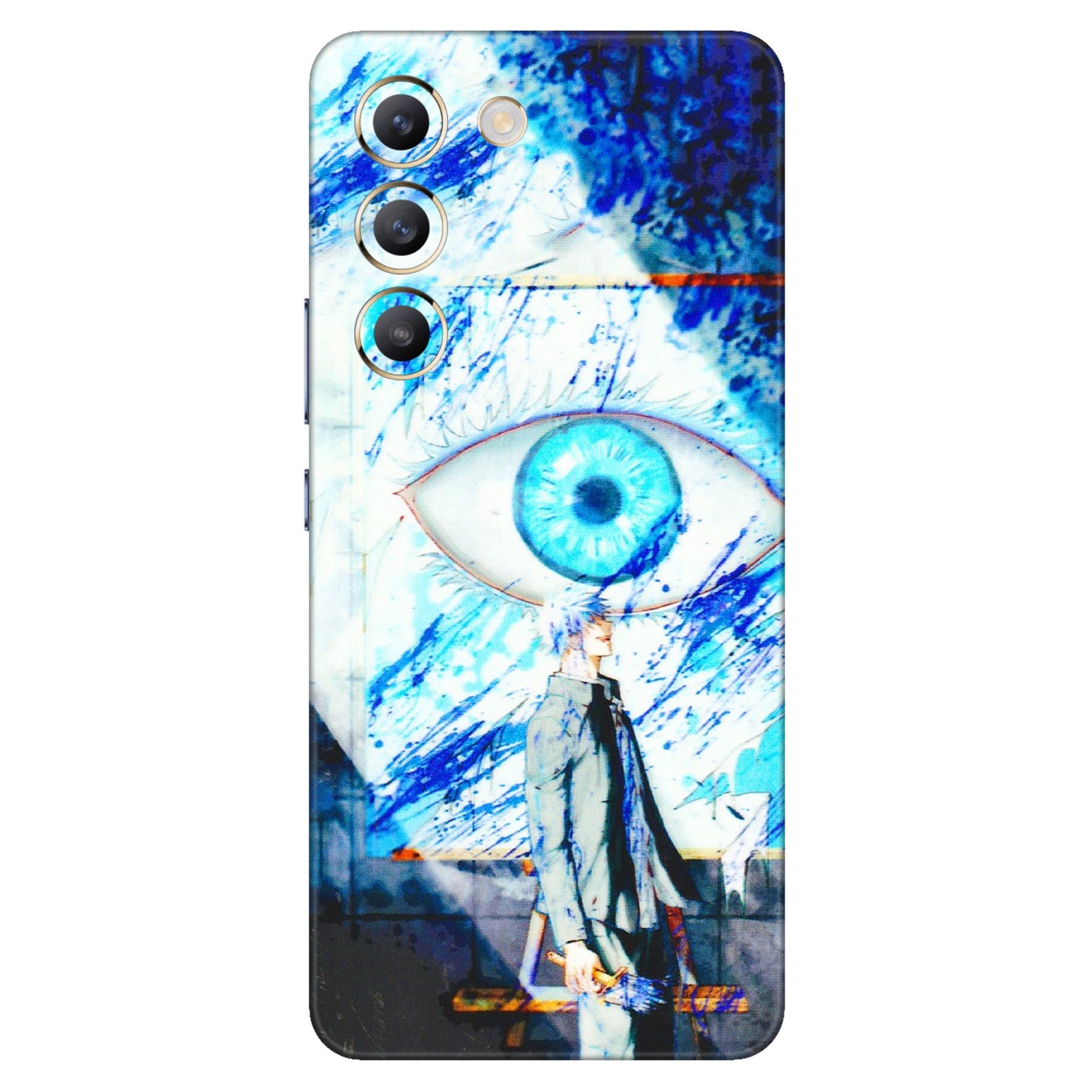 VIVO Z/V/X/T/U/S Series Phone Skins (All Models) - Anime Sea Blue Eye - 3D Embossed Finish (L-318) Vivo T3 (5G)