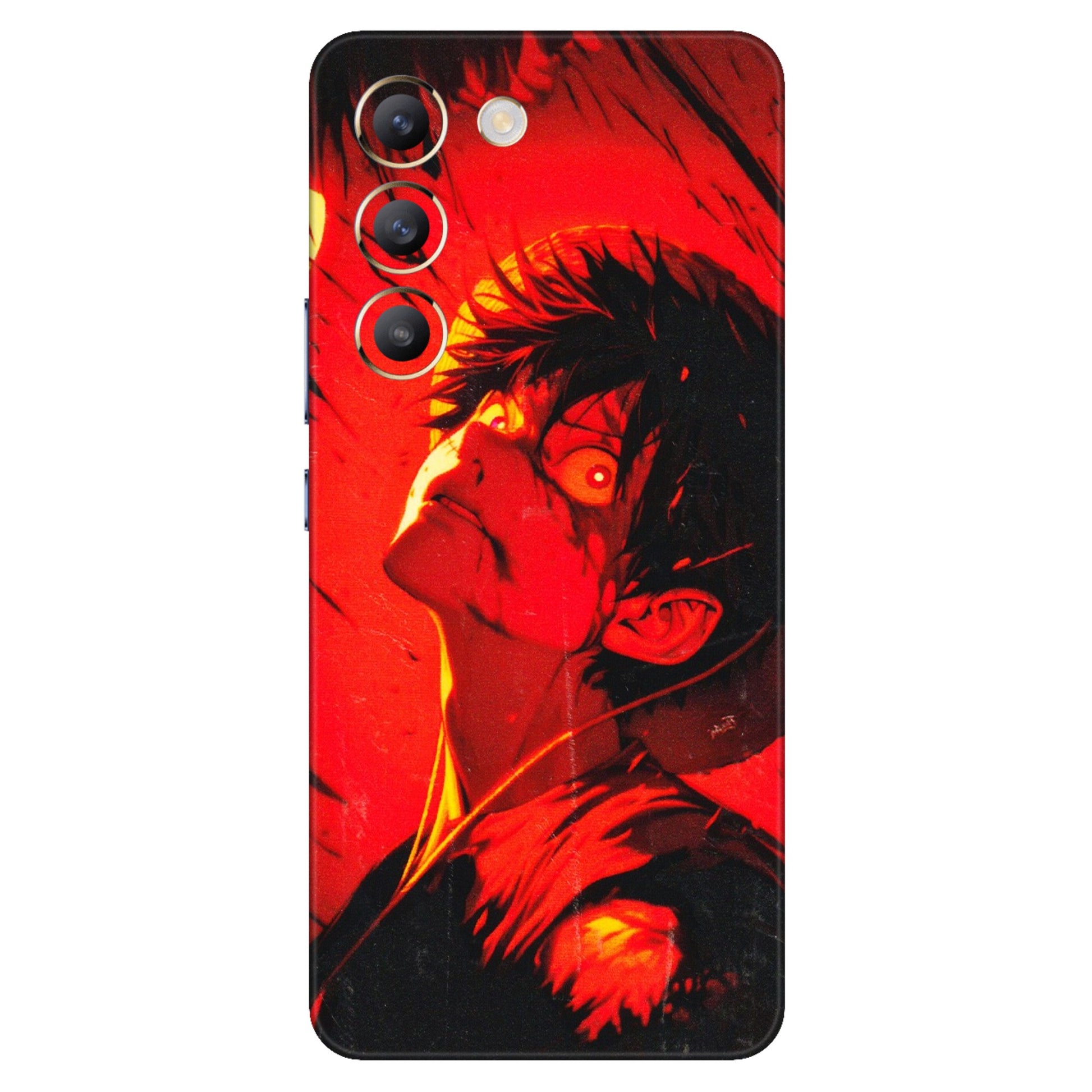 VIVO Z/V/X/T/U/S Series Phone Skins (All Models) - D.Luffy Power Up One Piece Anime - 3D Embossed Finish (L-326) Vivo T3 (5G)