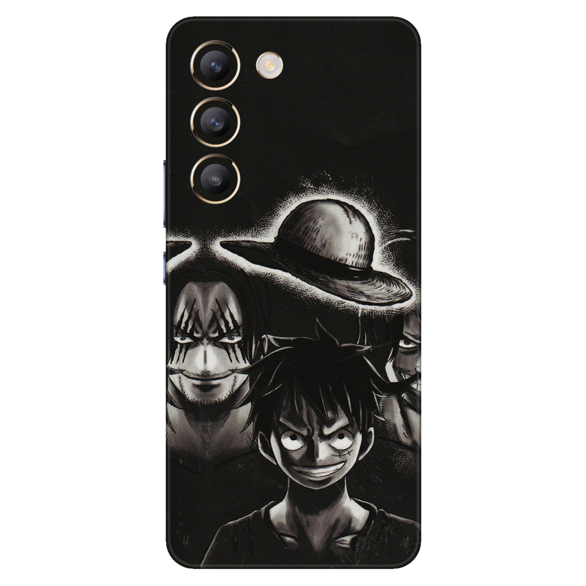 VIVO Z/V/X/T/U/S Series Phone Skins (All Models) - Black Luffy Hat - 3D Embossed Finish (L-57) Vivo T3 (5G)