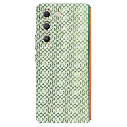 VIVO Z/V/X/T/U/S Series Phone Skins (All Models) - Gucci Fabric Pattern - 3D Embossed Finish (L-73) Vivo T3 (5G)