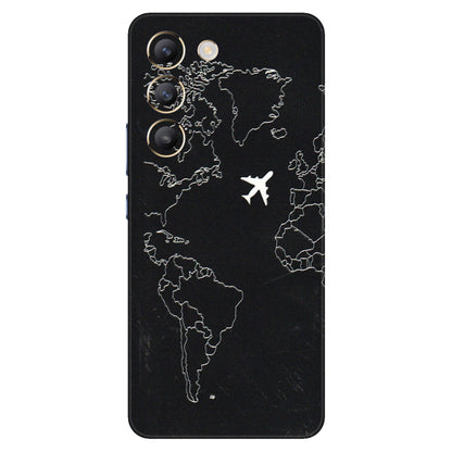 VIVO Z/V/X/T/U/S Series Phone Skins (All Models) - Never Ending Travel - 3D Embossed Finish (L-79) Vivo T3 (5G)