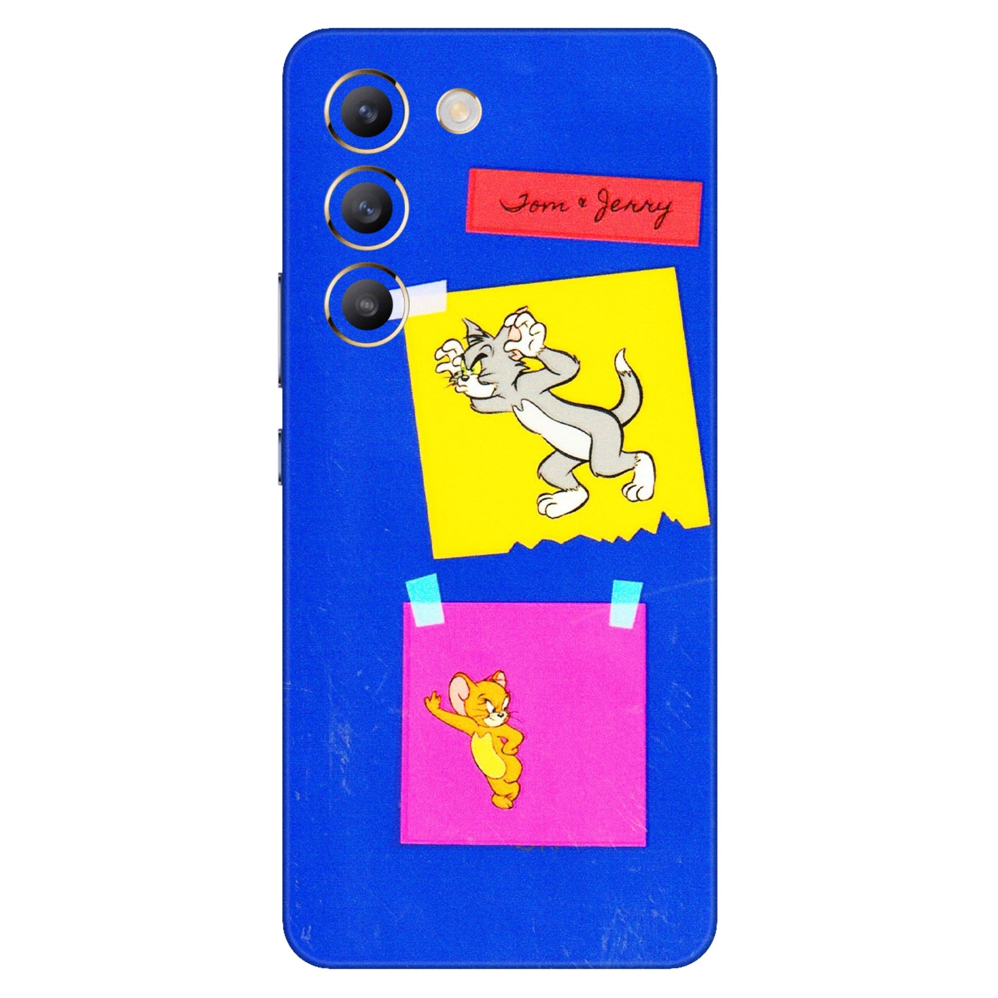 VIVO Z/V/X/T/U/S Series Phone Skins (All Models) - Tom N Jerry Sticky Notes - 3D Embossed Finish (L-88) Vivo T3 (5G)