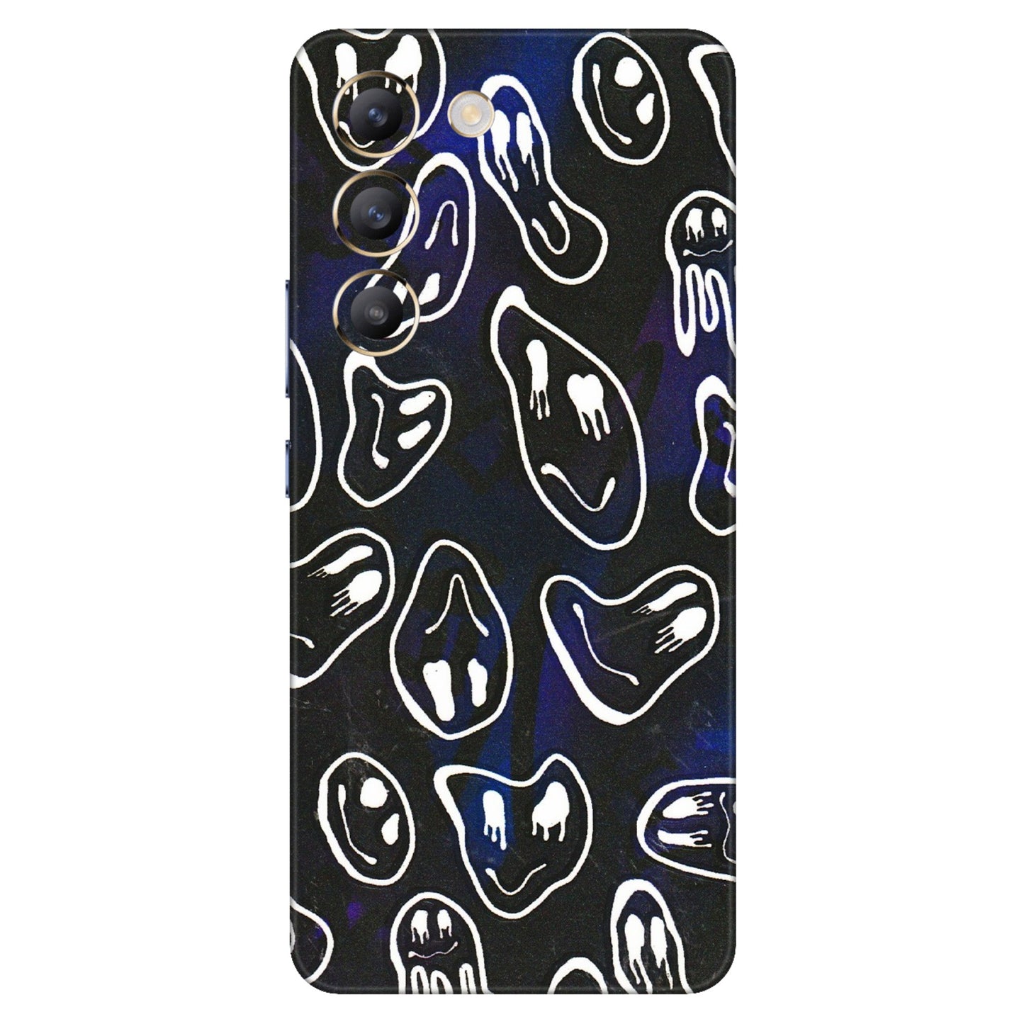 VIVO Z/V/X/T/U/S Series Phone Skins (All Models) - Distorted Smileys - 3D Embossed Finish (L-92) Vivo T3 (5G)