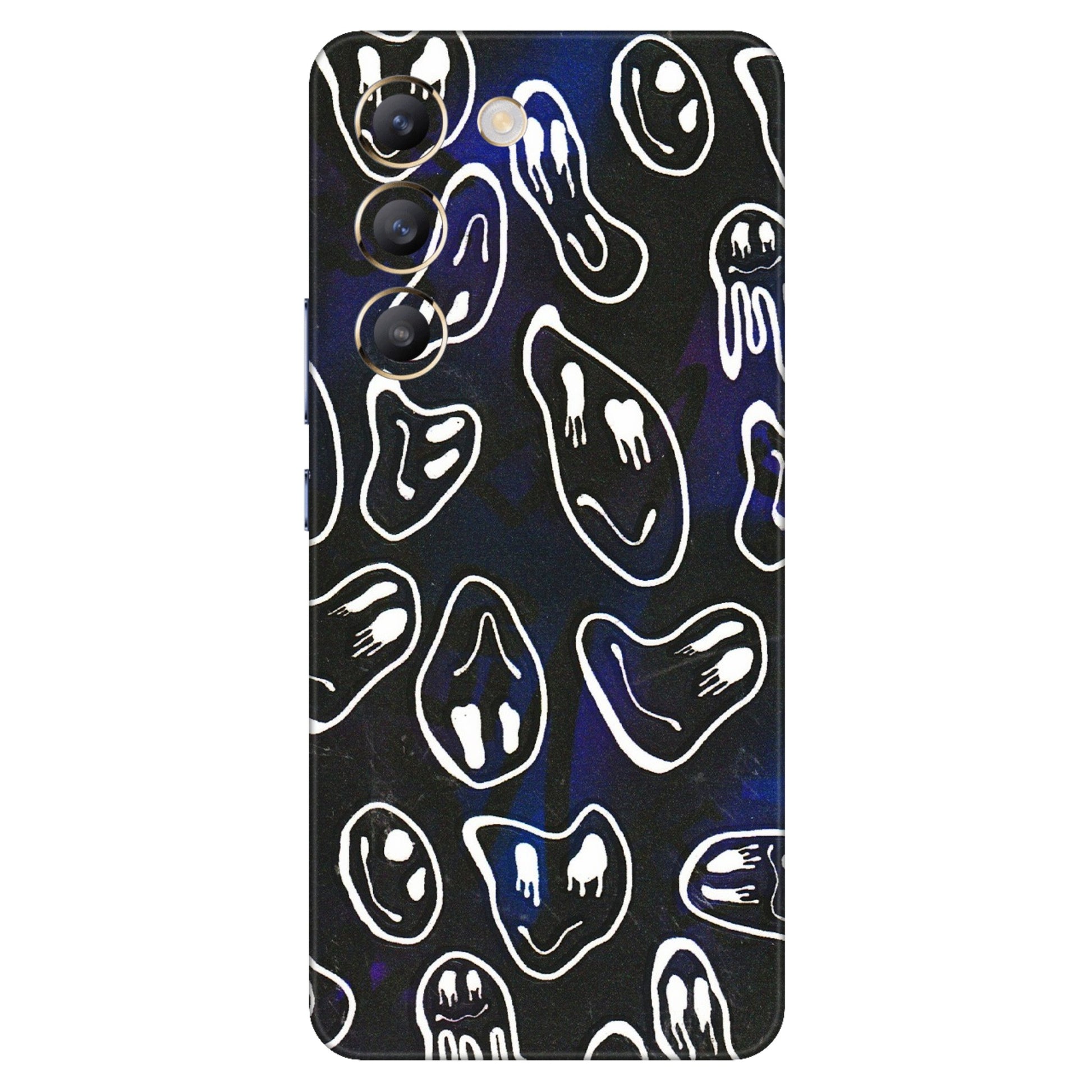 VIVO Z/V/X/T/U/S Series Phone Skins (All Models) - Distorted Smileys - 3D Embossed Finish (L-92) Vivo T3 (5G)