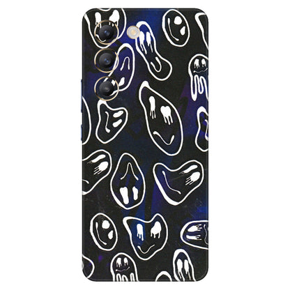 VIVO Z/V/X/T/U/S Series Phone Skins (All Models) - Distorted Smileys - 3D Embossed Finish (L-92) Vivo T3 (5G)