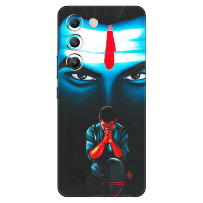 VIVO Z/V/X/T/U/S Series Phone Skins (All Models) - Mahakal Bhakt - Matte Finish (M-112) Vivo T3 (5G)