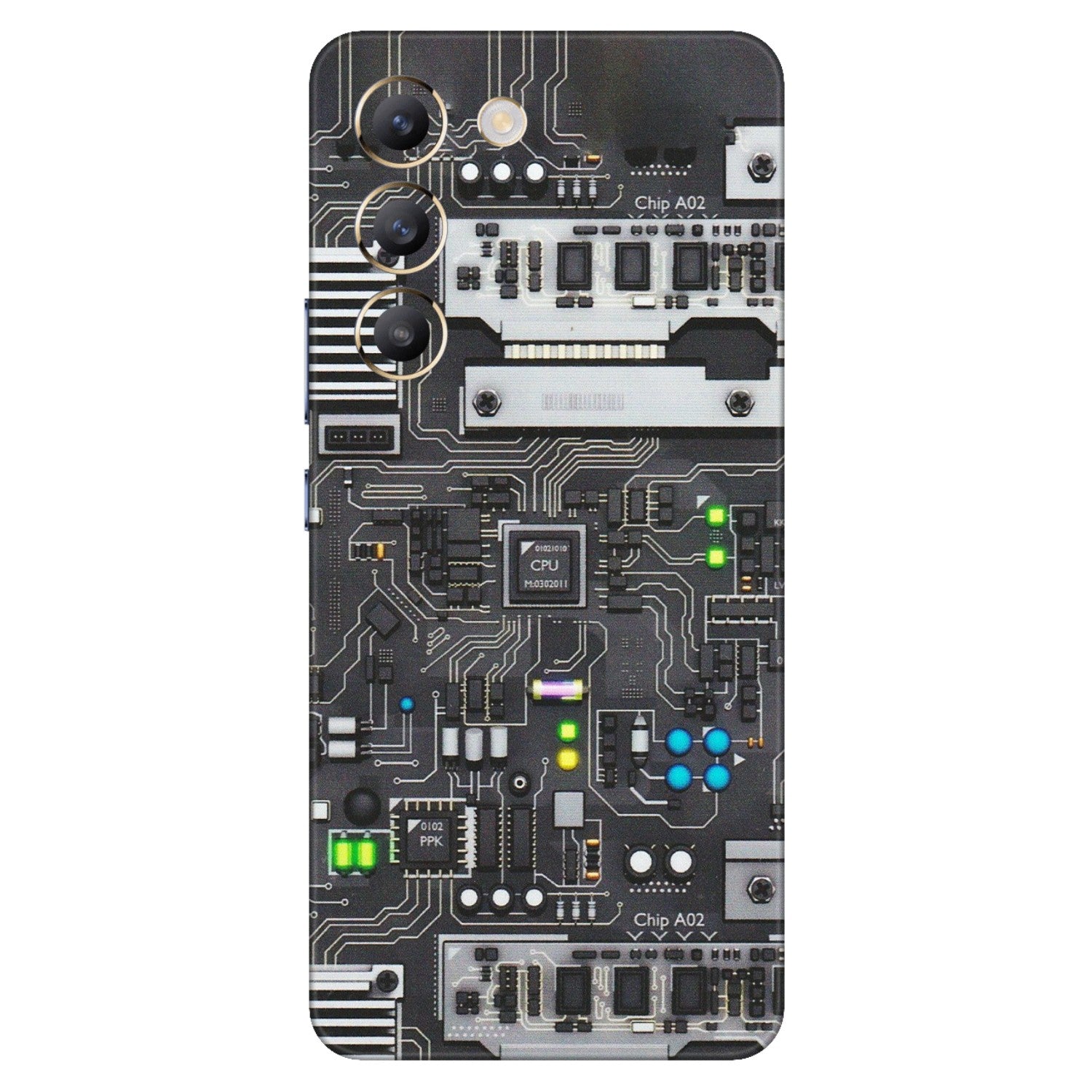 VIVO Z/V/X/T/U/S Series Phone Skins (All Models) - Motherboard Internals - Matte Finish (M-135) Vivo T3 (5G)