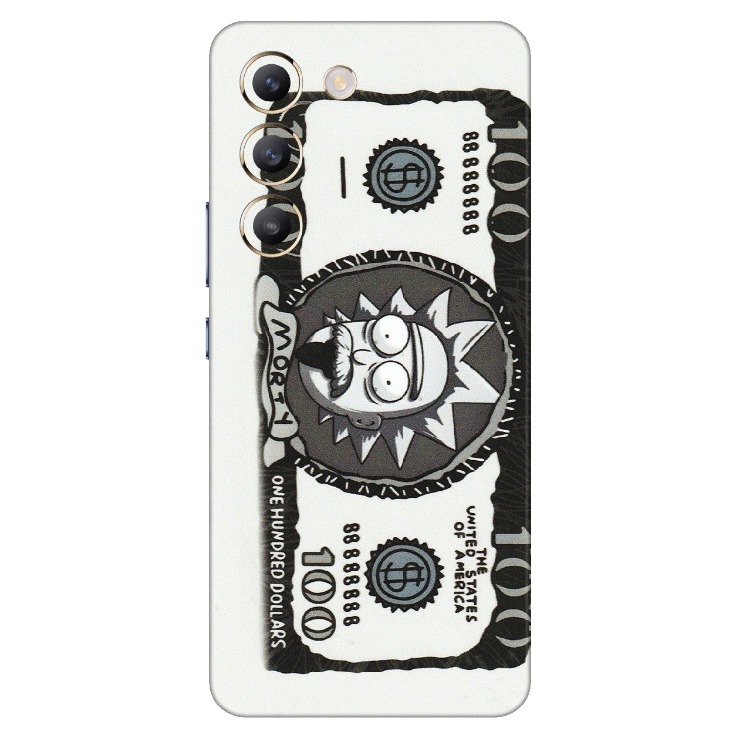VIVO Z/V/X/T/U/S Series Phone Skins (All Models) - Rick And Morty Hundred Dollar Anime - Matte Finish (M-161) Vivo T3 (5G)
