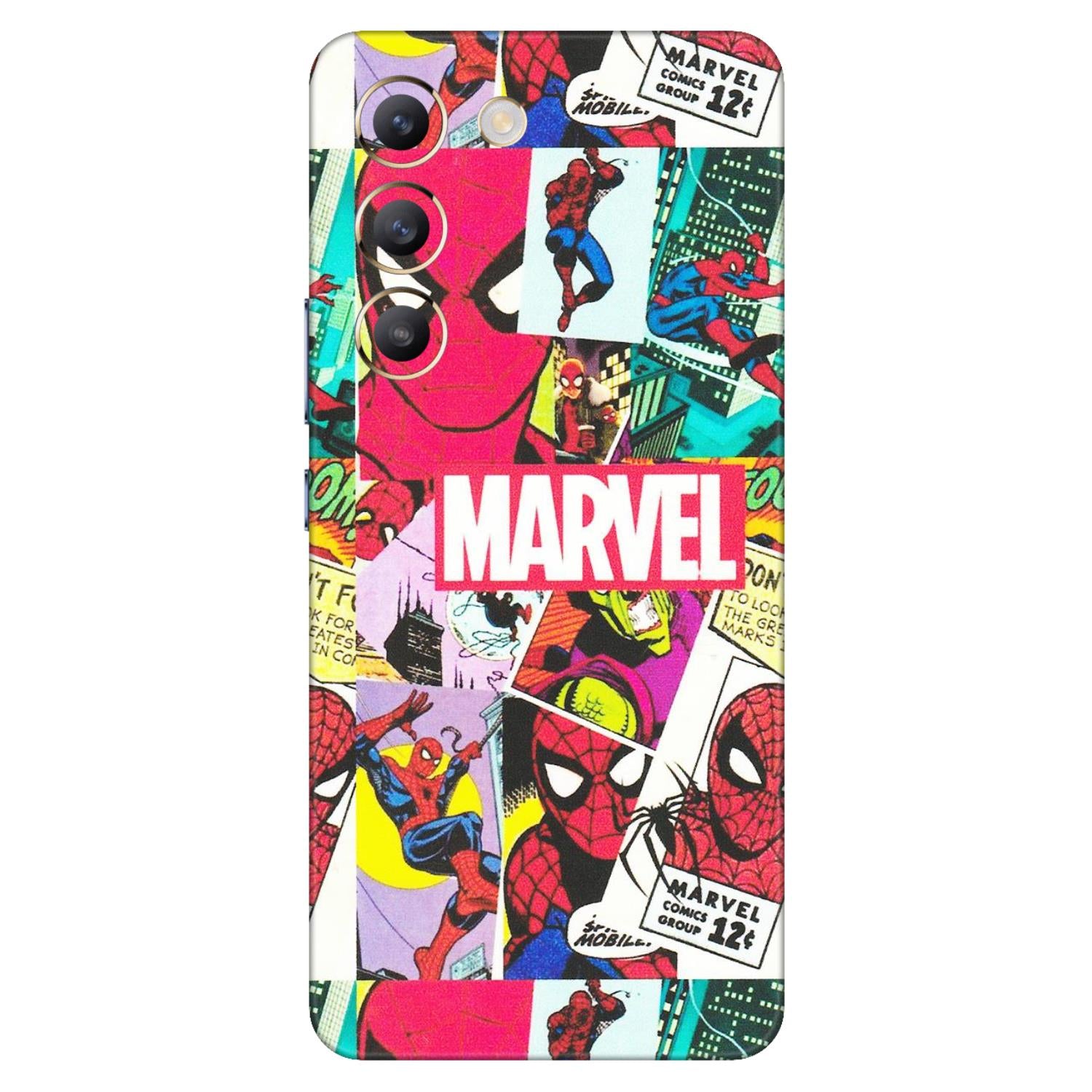 VIVO Z/V/X/T/U/S Series Phone Skins (All Models) - Marvel Comic Spiderman Grafitti - Matte Finish (M-72) Vivo T3 (5G)