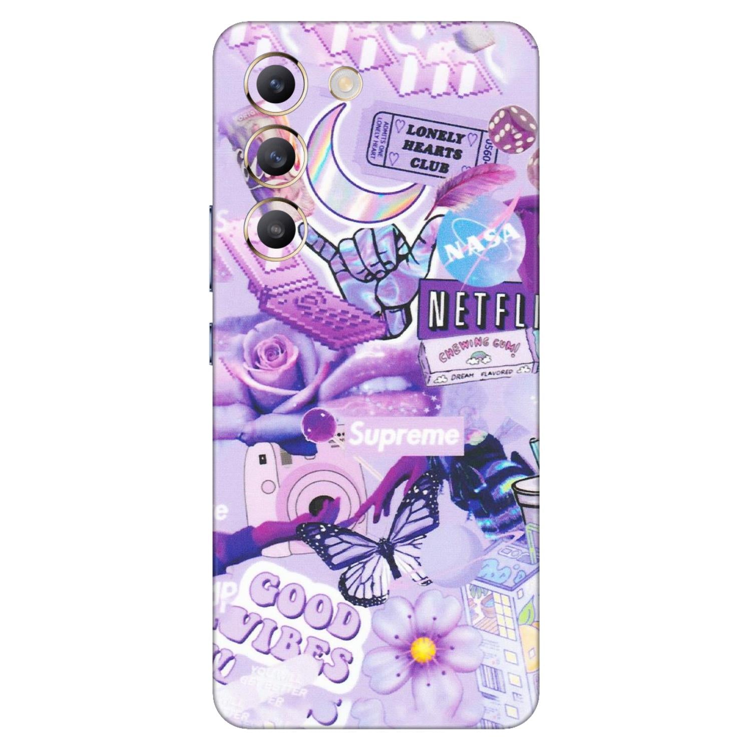 VIVO Z/V/X/T/U/S Series Phone Skins (All Models) - Supreme Purple Magic - Matte Finish (M-88) Vivo T3 (5G)