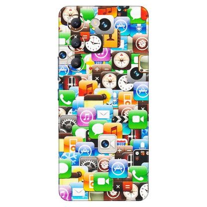 VIVO Z/V/X/T/U/S Series Phone Skins (All Models) - All Apple Icons - Matte Finish (M-93) Vivo T3 (5G)