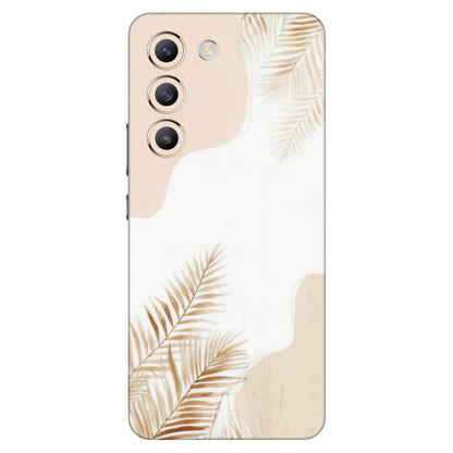 VIVO Z/V/X/T/U/S Series Phone Skins (All Models) - Gold Petals Abstract - Transparent Finish (T-08) Vivo T3 (5G)