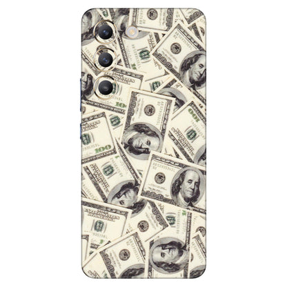VIVO Z/V/X/T/U/S Series Phone Skins (All Models) - Dollar Lover - Transparent Finish (T-17) Vivo T3 (5G)