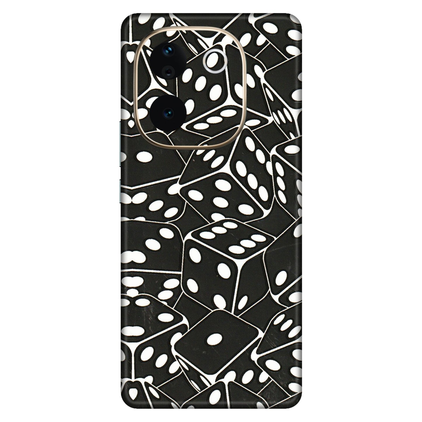 VIVO Z/V/X/T/U/S Series Phone Skins (All Models) - Big Black Dices - 3D Embossed Finish (L-106) Vivo T3 Pro (5G)