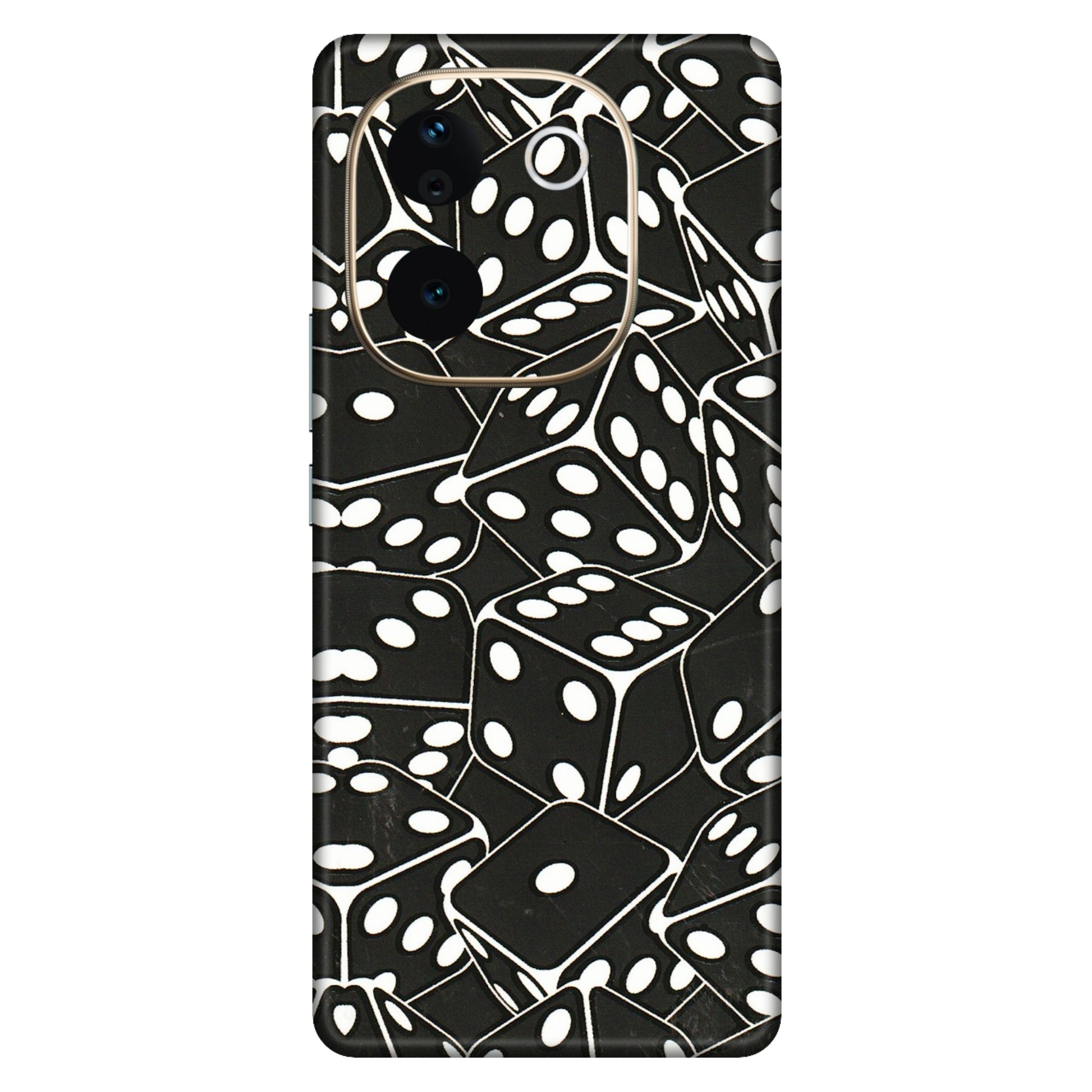 VIVO Z/V/X/T/U/S Series Phone Skins (All Models) - Big Black Dices - 3D Embossed Finish (L-106) Vivo T3 Pro (5G)