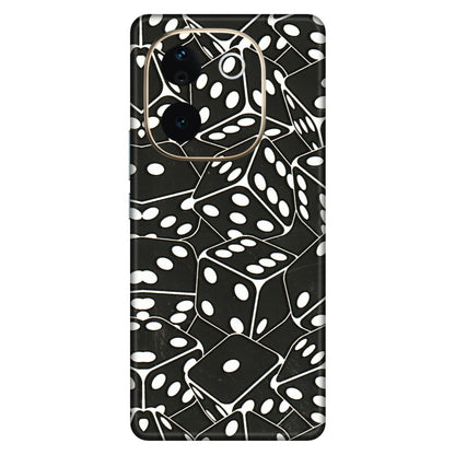 VIVO Z/V/X/T/U/S Series Phone Skins (All Models) - Big Black Dices - 3D Embossed Finish (L-106) Vivo T3 Pro (5G)