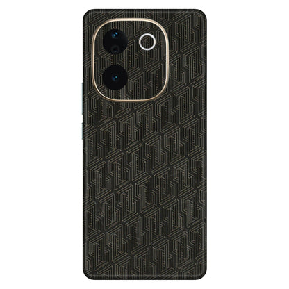 VIVO Z/V/X/T/U/S Series Phone Skins (All Models) - Black Abstract Pattern - 3D Embossed Finish (L-117) Vivo T3 Pro (5G)