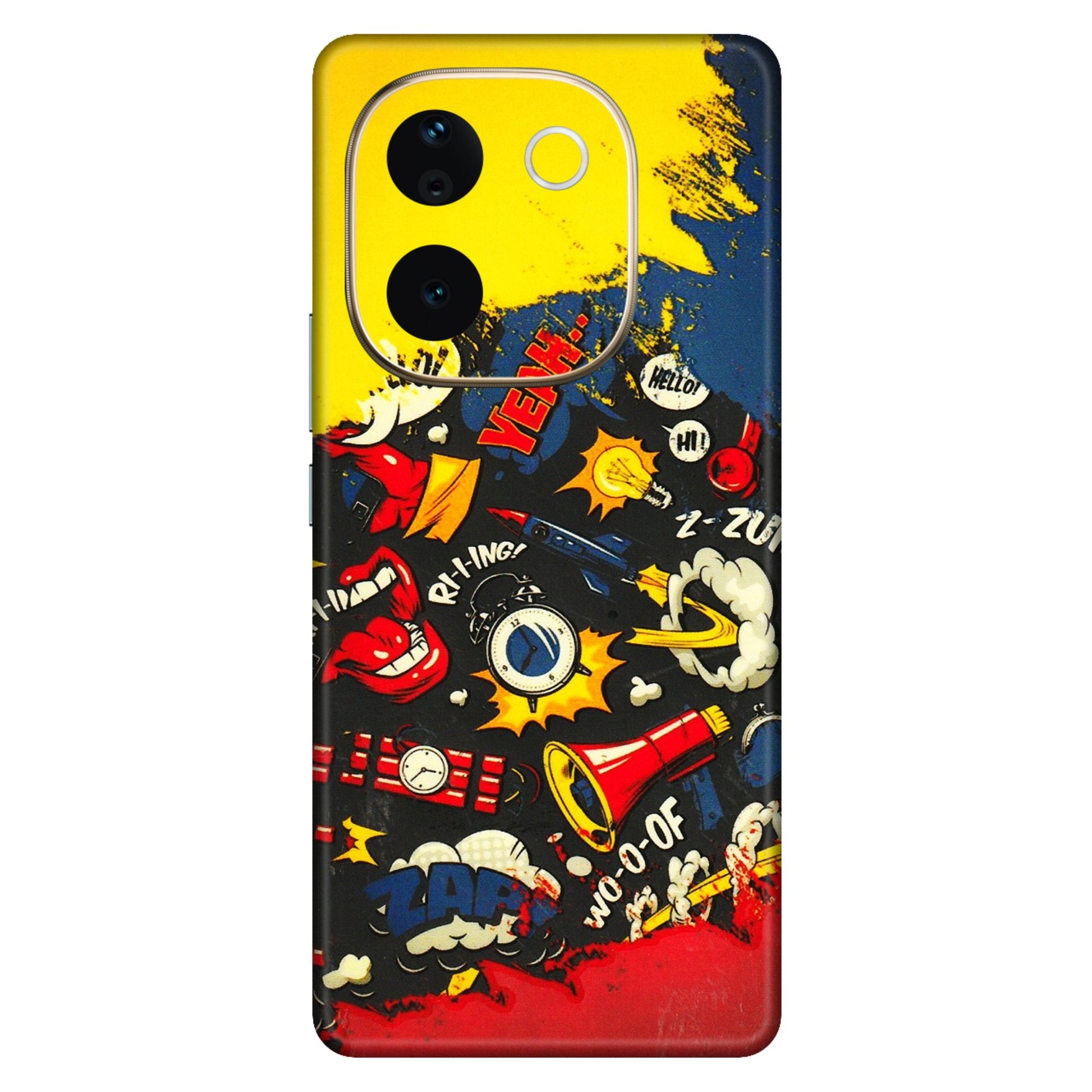 VIVO Z/V/X/T/U/S Series Phone Skins (All Models) - Pacific Doodle Art - 3D Embossed Finish (L-120) Vivo T3 Pro (5G)