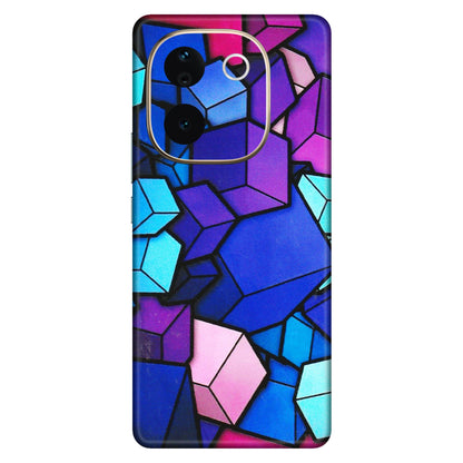 VIVO Z/V/X/T/U/S Series Phone Skins (All Models) - Cube Doodle - 3D Embossed Finish (L-141) Vivo T3 Pro (5G)