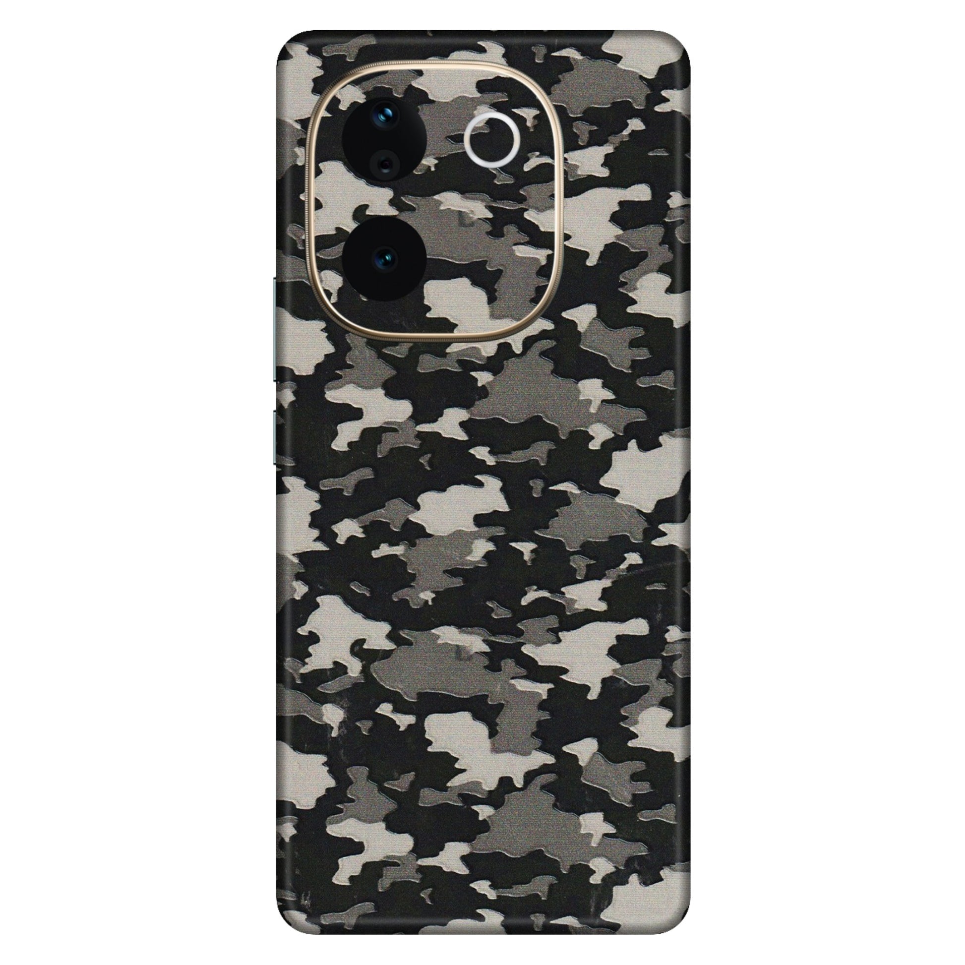VIVO Z/V/X/T/U/S Series Phone Skins (All Models) - Black/Grey Camoflaunge - 3D Embossed Finish (L-142) Vivo T3 Pro (5G)