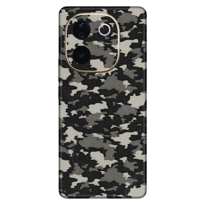 VIVO Z/V/X/T/U/S Series Phone Skins (All Models) - Black/Grey Camoflaunge - 3D Embossed Finish (L-142) Vivo T3 Pro (5G)