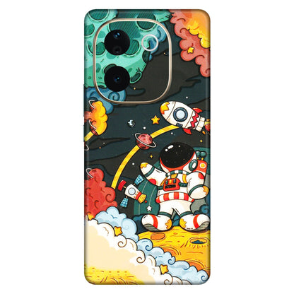 VIVO Z/V/X/T/U/S Series Phone Skins (All Models) - Astronauts & Spaceship - 3D Embossed Finish (L-145) Vivo T3 Pro (5G)
