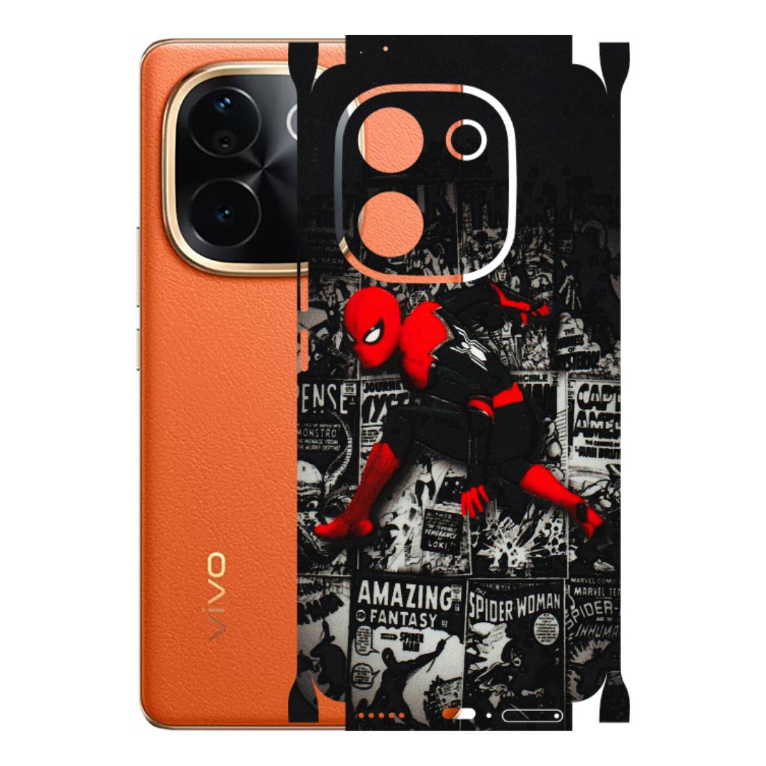 VIVO Z/V/X/T/U/S Series Phone Skins (All Models) - SpiderMan New - 3D Embossed Finish (L-162) Vivo T3 Pro (5G)