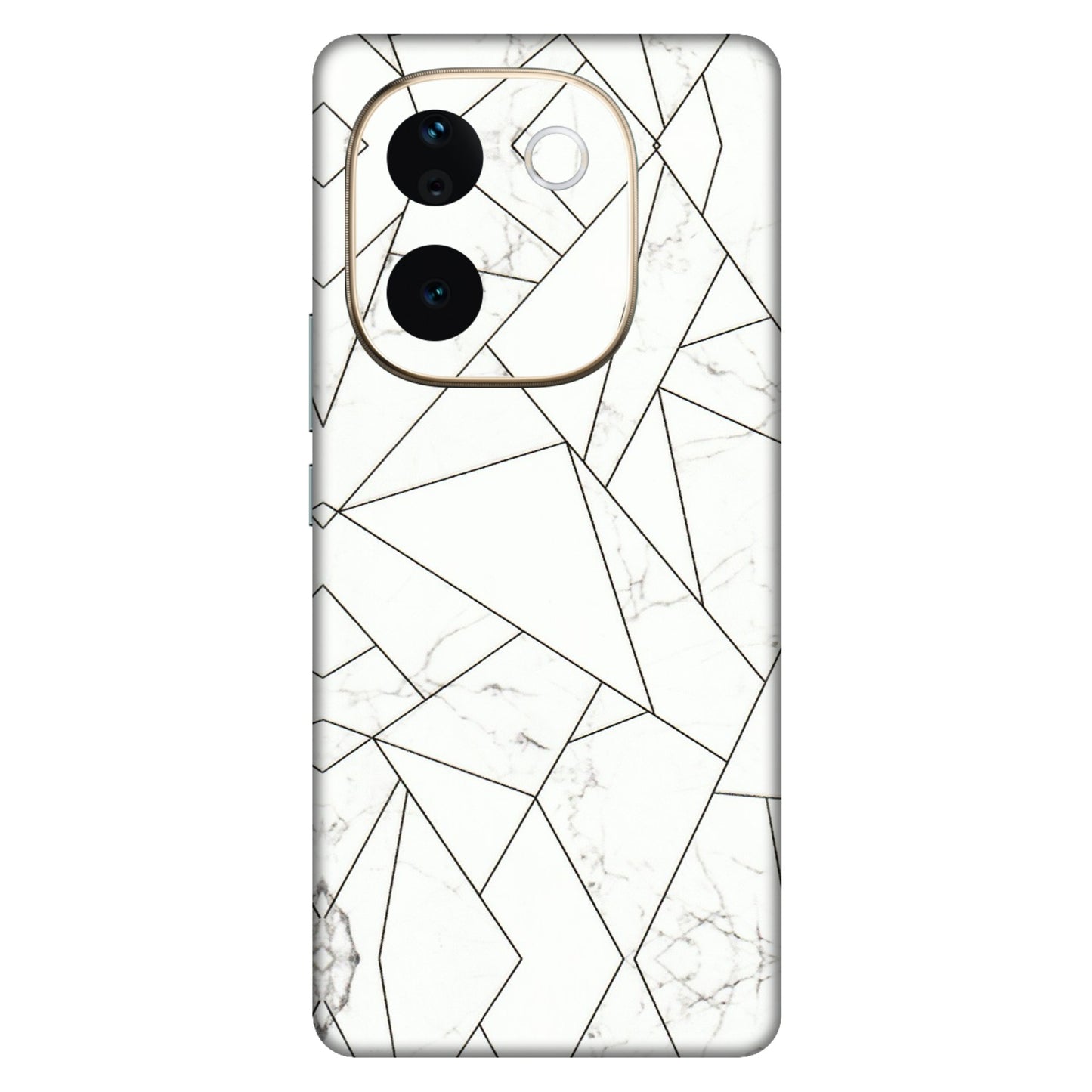 VIVO Z/V/X/T/U/S Series Phone Skins (All Models) - Luxury White Marble Effect - 3D Embossed Finish (L-168) Vivo T3 Pro (5G)