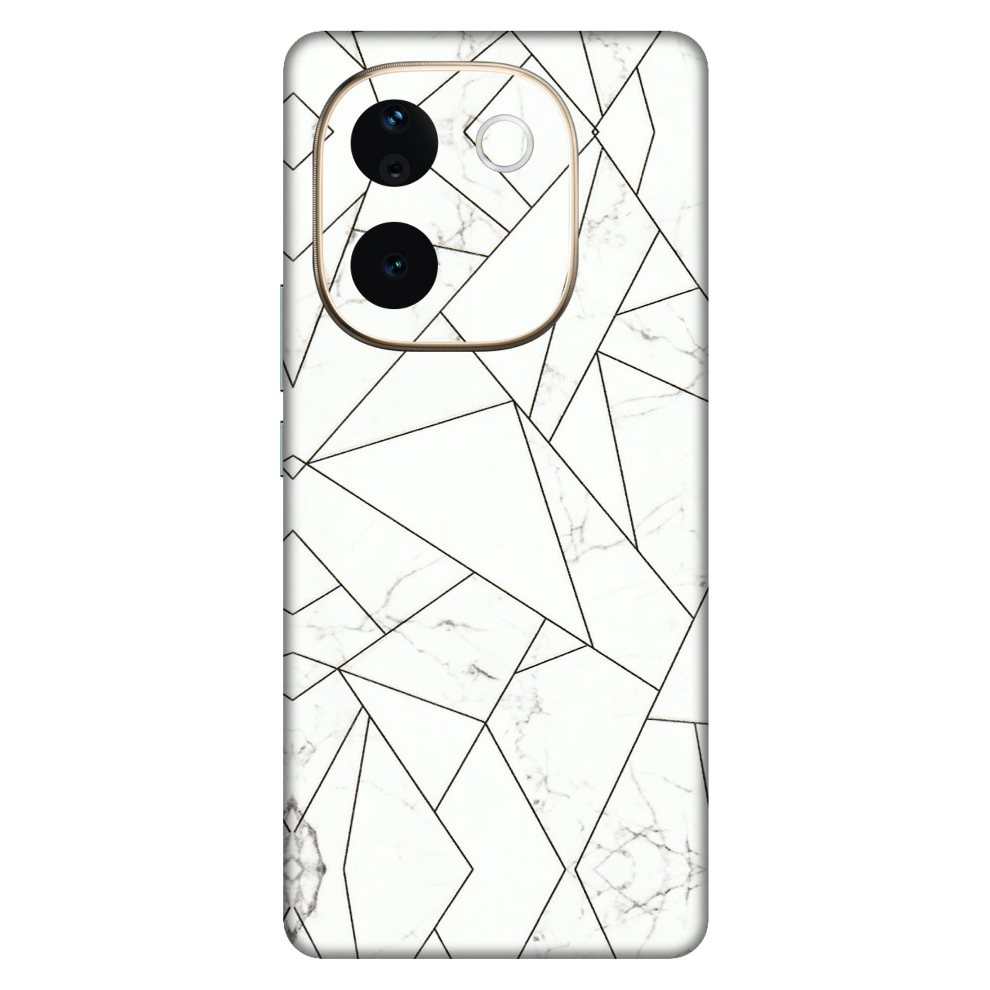 VIVO Z/V/X/T/U/S Series Phone Skins (All Models) - Luxury White Marble Effect - 3D Embossed Finish (L-168) Vivo T3 Pro (5G)