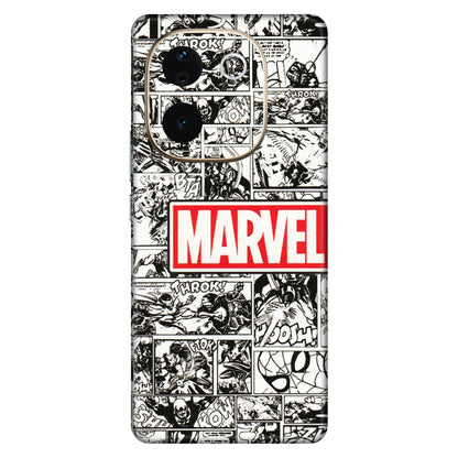 VIVO Z/V/X/T/U/S Series Phone Skins (All Models) - Marvel Comic - 3D Embossed Finish (L-171) Vivo T3 Pro (5G)