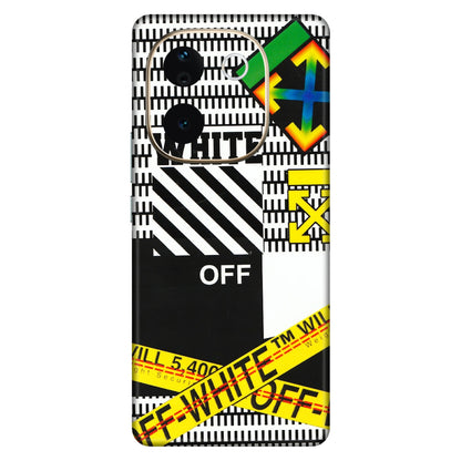 VIVO Z/V/X/T/U/S Series Phone Skins (All Models) - White Off Abstract - 3D Embossed Finish (L-172) Vivo T3 Pro (5G)