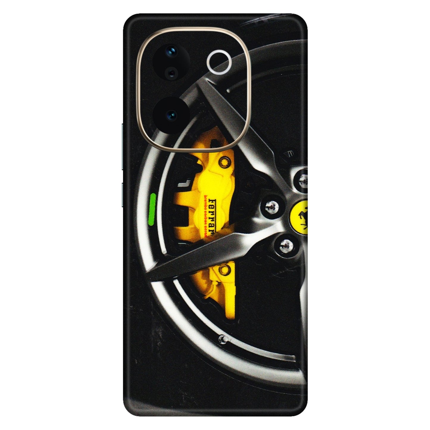 VIVO Z/V/X/T/U/S Series Phone Skins (All Models) - Ferrari Wheel Alloy - 3D Embossed Finish (L-173) Vivo T3 Pro (5G)