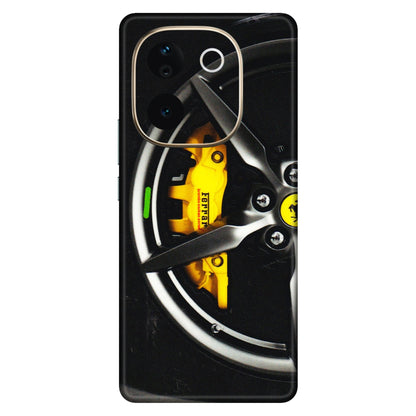 VIVO Z/V/X/T/U/S Series Phone Skins (All Models) - Ferrari Wheel Alloy - 3D Embossed Finish (L-173) Vivo T3 Pro (5G)
