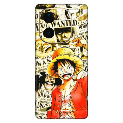 VIVO Z/V/X/T/U/S Series Phone Skins (All Models) - Luffy Anime - 3D Embossed Finish (L-177) Vivo T3 Pro (5G)