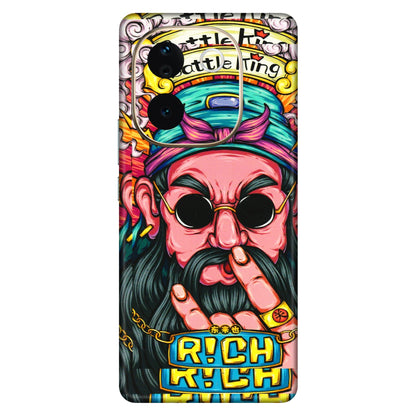 VIVO Z/V/X/T/U/S Series Phone Skins (All Models) - Battle King Dude Face - 3D Embossed Finish (L-178) Vivo T3 Pro (5G)