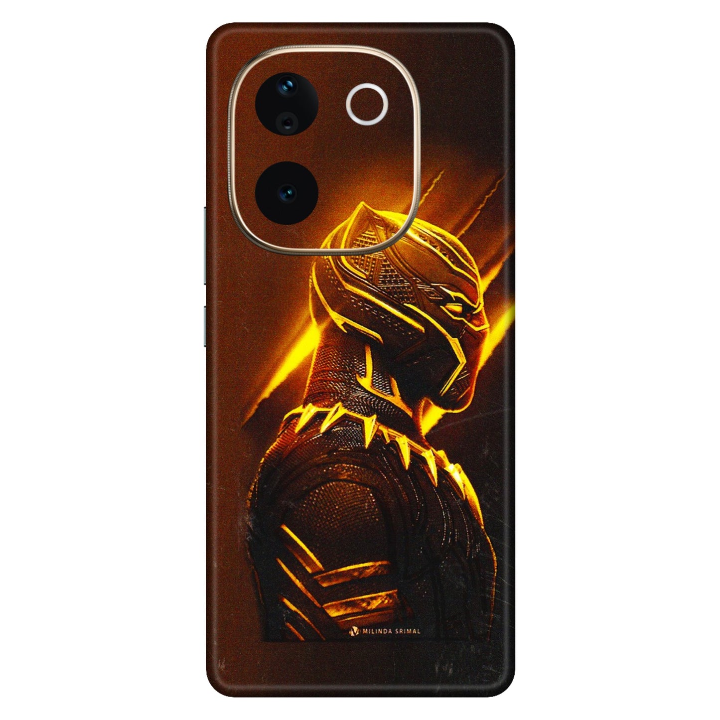 VIVO Z/V/X/T/U/S Series Phone Skins (All Models) - Gold Black Panther - 3D Embossed Finish (L-181) Vivo T3 Pro (5G)