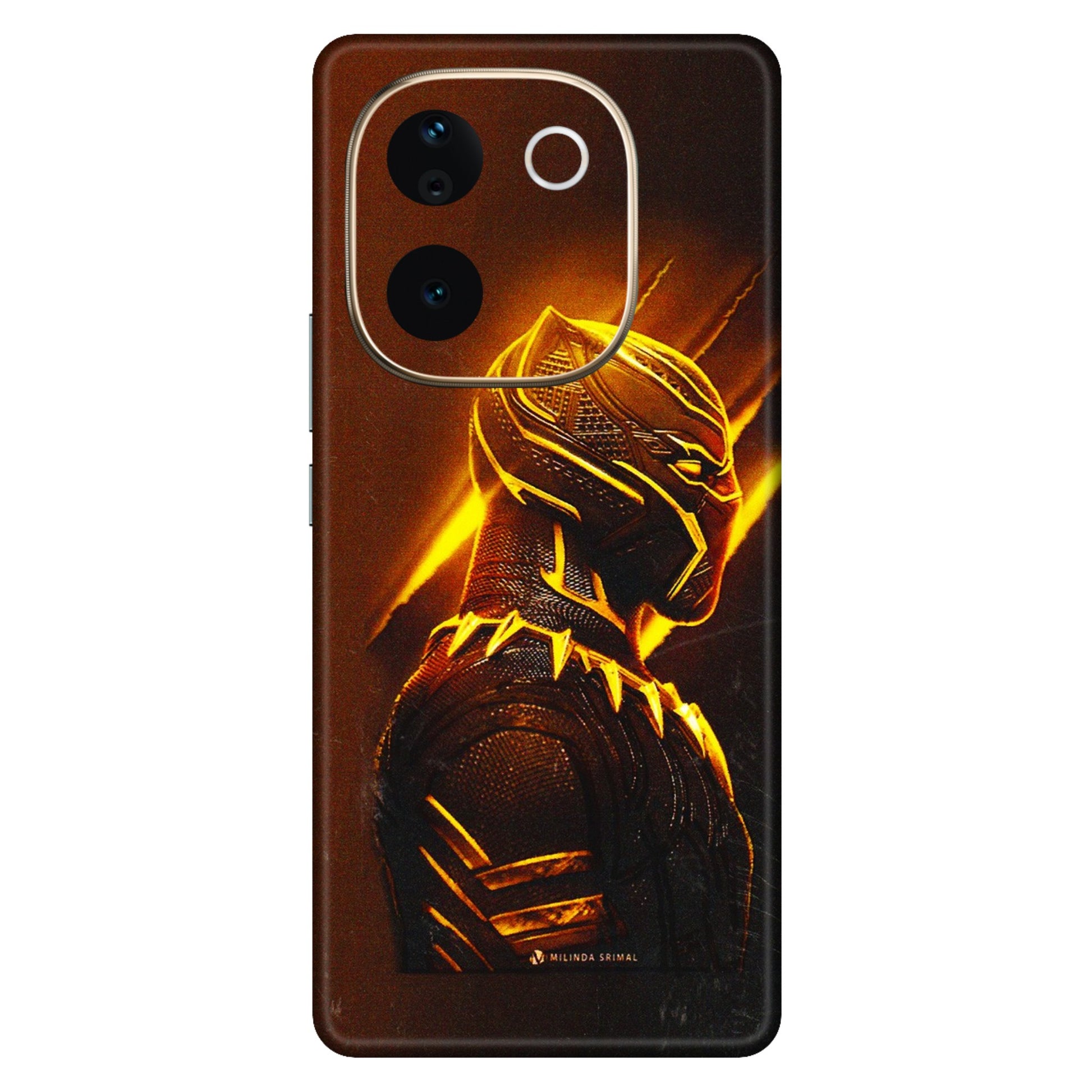 VIVO Z/V/X/T/U/S Series Phone Skins (All Models) - Gold Black Panther - 3D Embossed Finish (L-181) Vivo T3 Pro (5G)