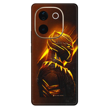 VIVO Z/V/X/T/U/S Series Phone Skins (All Models) - Gold Black Panther - 3D Embossed Finish (L-181) Vivo T3 Pro (5G)